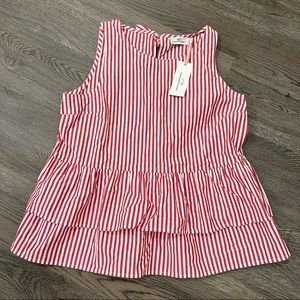 NWT Vineyard Vines Striped Peplum Top - size M